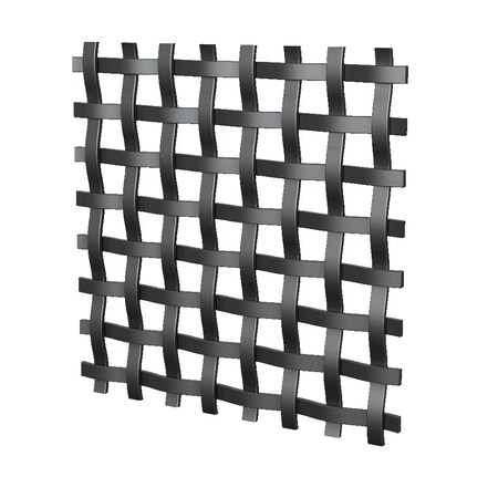 Designs Of Distinction .375in Flat Single Square Decorative Grille - Flat Black, 24in W x 72in L Sheet 01SQ2472286SWR1